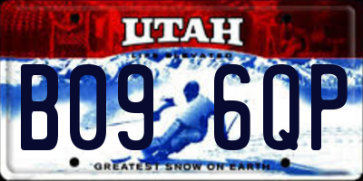 UT license plate B096QP