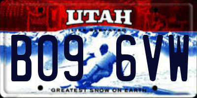 UT license plate B096VW