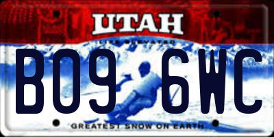 UT license plate B096WC