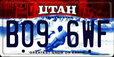 UT license plate B096WF