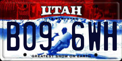 UT license plate B096WH