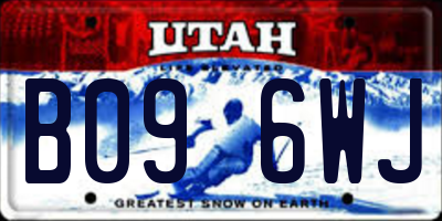 UT license plate B096WJ