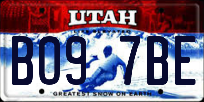 UT license plate B097BE