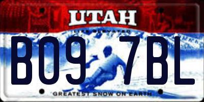 UT license plate B097BL