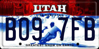 UT license plate B097FB
