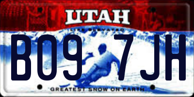 UT license plate B097JH