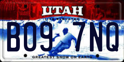 UT license plate B097NQ