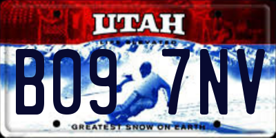 UT license plate B097NV
