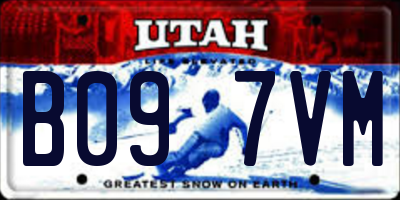UT license plate B097VM
