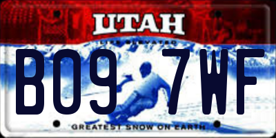 UT license plate B097WF