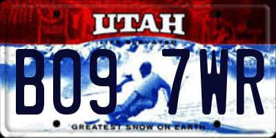 UT license plate B097WR