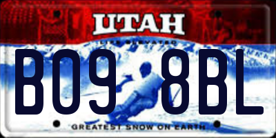 UT license plate B098BL
