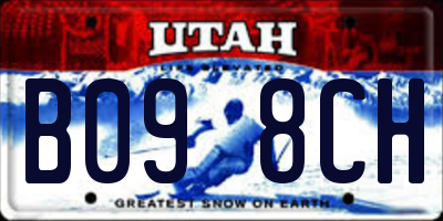 UT license plate B098CH