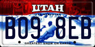 UT license plate B098EB