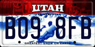 UT license plate B098FB