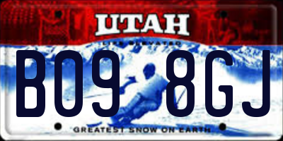 UT license plate B098GJ