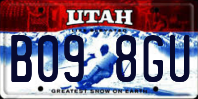 UT license plate B098GU