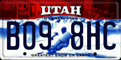 UT license plate B098HC