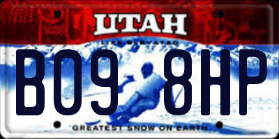 UT license plate B098HP