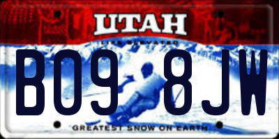 UT license plate B098JW
