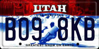 UT license plate B098KB