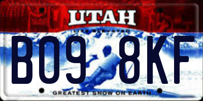 UT license plate B098KF
