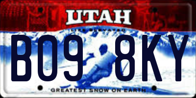 UT license plate B098KY