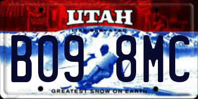 UT license plate B098MC