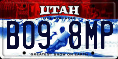 UT license plate B098MP