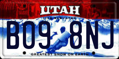 UT license plate B098NJ