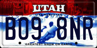 UT license plate B098NR