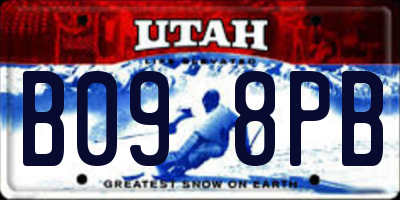 UT license plate B098PB