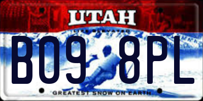 UT license plate B098PL