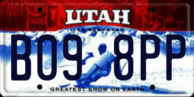 UT license plate B098PP