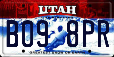 UT license plate B098PR