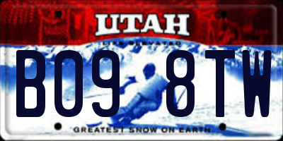 UT license plate B098TW