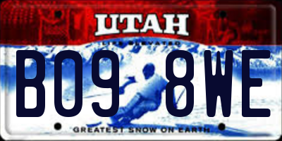 UT license plate B098WE