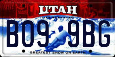 UT license plate B099BG