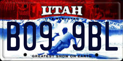 UT license plate B099BL