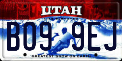 UT license plate B099EJ