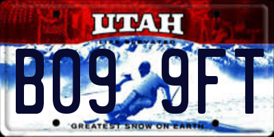 UT license plate B099FT