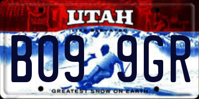 UT license plate B099GR