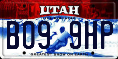 UT license plate B099HP