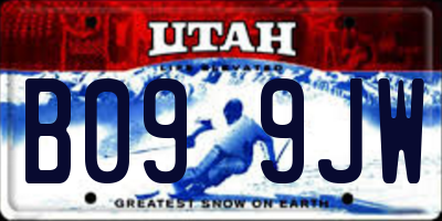 UT license plate B099JW