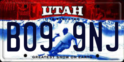 UT license plate B099NJ