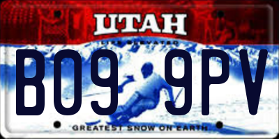 UT license plate B099PV