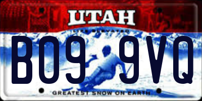 UT license plate B099VQ