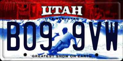 UT license plate B099VW