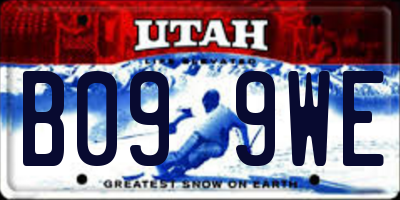 UT license plate B099WE
