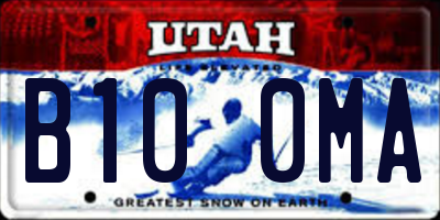 UT license plate B100MA